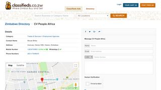 Cv People Africa | www.classifieds.co.zw