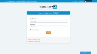 Login to manage your account - Cybersmart hosting
