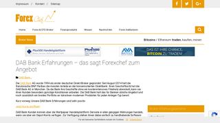 DAB Bank Erfahrungen - das sagt Forexchef zum Angebot - ForexChef