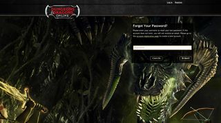 Retrieve Password | Dungeons and Dragons Online