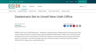 Dealertrack Set to Unveil New Utah Office - PR Newswire