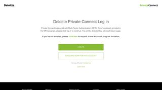 Deloitte Private Connect - Login