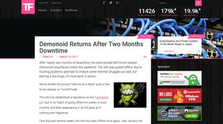 Demonoid Returns After Two Months Downtime - TorrentFreak