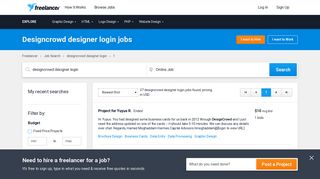 Designcrowd designer login Jobs, Employment | Freelancer