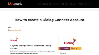 How to create a Dialog Connect Account – Ideamart