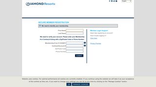 Secure Member Registration - Diamond Resorts