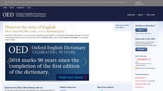 Oxford English Dictionary: Home