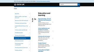 Education and learning - GOV.UK