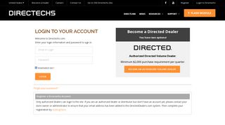 login to your account - Directechs | Designed by installers for installers.