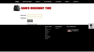 Login - Sam's Discount Tire