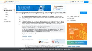 Docusign production integrator key returning 0 login accounts ...
