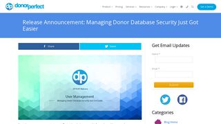 Managing Donor Database Security Just Got Easier - DonorPerfect