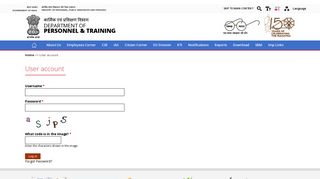 Login | Department of Personnel & Training