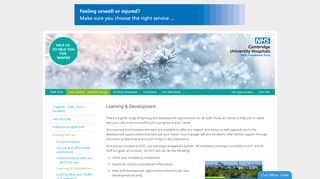 Learning & Development | Cambridge University Hospitals