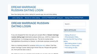 dream marriage russian dating login