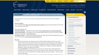 Howick College | career advice in course planning