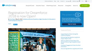 Registration for Dreamforce 2018 is now Open! - Salesforce.org