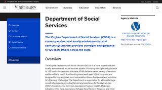 Department of Social Services - Commonwealth of Virginia
