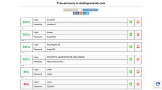 duelingnetwork.com - free accounts, logins and passwords