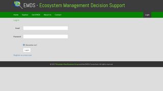 EMDS - Login - EMDS - Ecosystem Management Decision Support