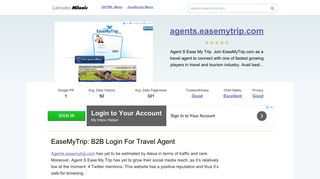 Agents.easemytrip.com website. EaseMyTrip: B2B Login For Travel ...