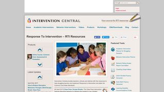 Intervention Central: Response to Intervention | RTI | RTI Resources