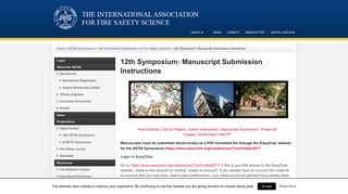 12th Symposium: Manuscript Submission Instructions - IAFSS