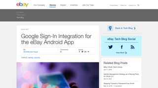 Google Sign-In Integration for the eBay Android App - eBay Inc.