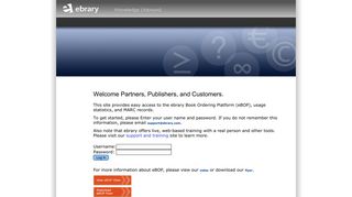 ebrary | Partner Log In