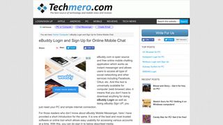 eBuddy Login and Sign Up for Online Mobile Chat - Techmero