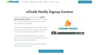 eChalk Notify Activation Contest - eChalk Inc.