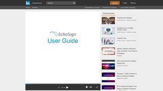 Echo Sign E-Signature User Guide - Sign in Seconds - SlideShare