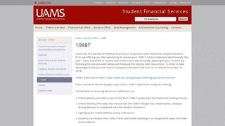 Student Financial Services – 1098T