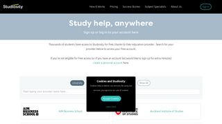 Find your free access | Studiosity