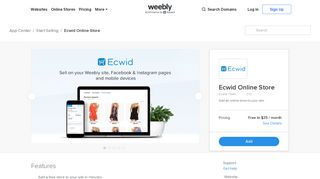 Ecwid Online Store - Add an online store to your site - Weebly