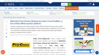 Mahindra First Choice Wheels launches TrueTimeBids, a live online ...