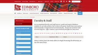 Faculty & Staff - Edinboro University