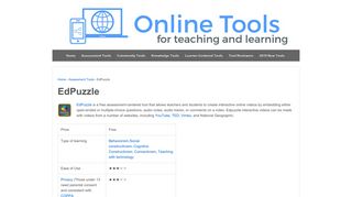 EdPuzzle – Online Tools for Teaching & Learning - UMass Blogs