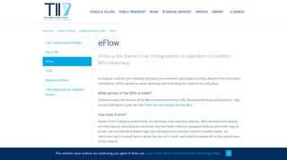 eFlow - - Transport Infrastructure Ireland