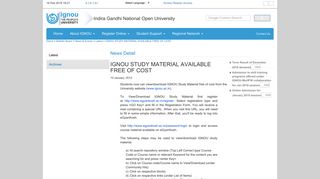 IGNOU -News & Events- Latest - IGNOU STUDY MATERIAL ...