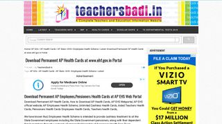 Download Permanent AP Health Cards at www.ehf.gov.in Portal ...