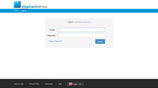 Log In - ElephantDrive | Simple, secure, and affordable online storage ...