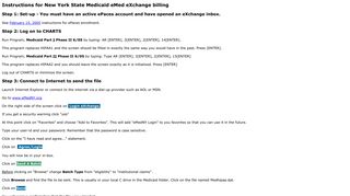 Instructions for New York State Medicaid ePaces billing