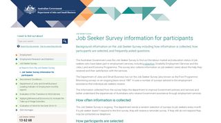 Job Seeker Survey information for participants | Department of Jobs ...