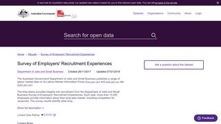 Survey of Employers' Recruitment Experiences - Data.gov.au