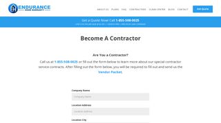 Endurance Home Warranty | Become A Contractor