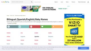 Bilingual (Spanish/English) Baby Names - 45 name list by alileigh!