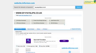 ep-payslips.co.uk at Website Informer. Visit Ep Payslips.