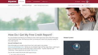 Free Credit Report - Learn How to Get A Credit Report for Free | Equifax