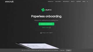 Cloud Recruitment Software | eStaff365 Paperless Onboarding - Erecruit